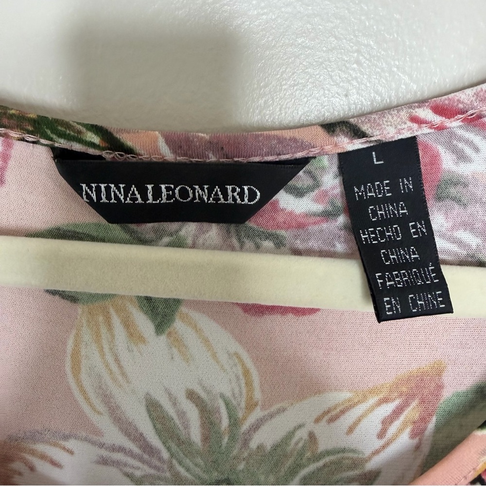Nina Leonard Pink Floral Maxi Dress - Picture 13 of 14
